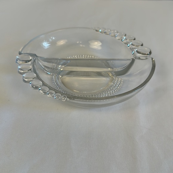 Duncan & Miller Glass Divided Dish in Teardrop Pattern - Picture 9 of 15